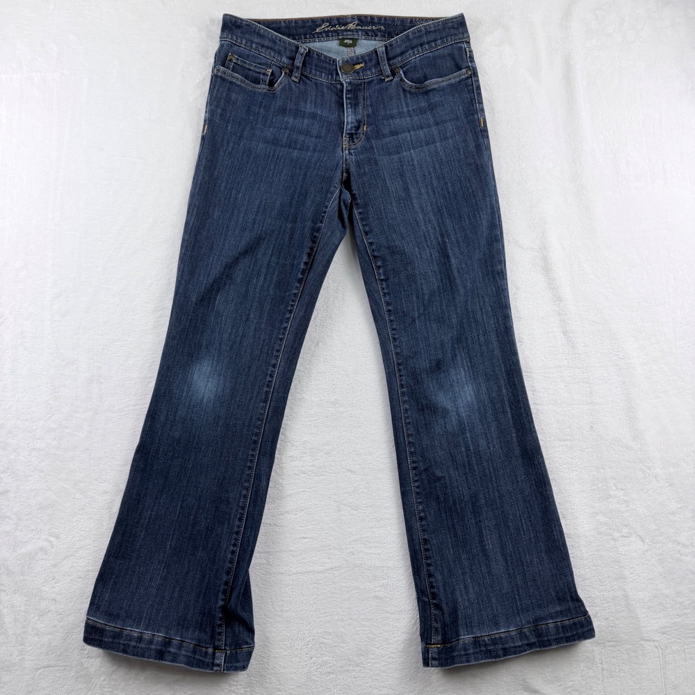 Eddie Bauer Jeans Slightly Curvy Bootcut Blue‎ Denim Size 2